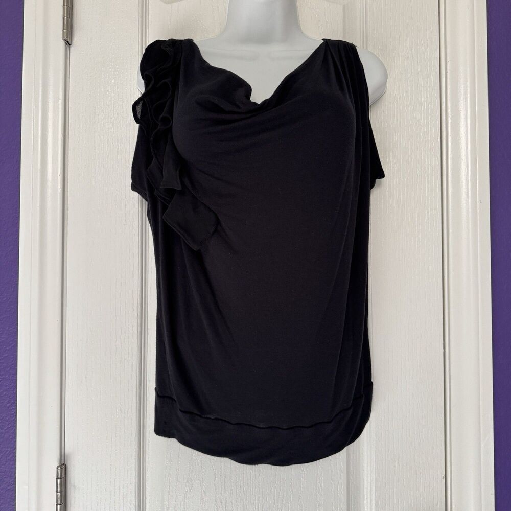 Express Cowl Neck Sleeveless Draped Shoulder Detail Blouse Shirt Top Size Medium